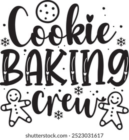 Cookie assar tripulação engraçada família Natal assar T shirt Design