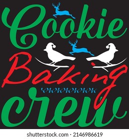 cookie baking crew t shirt design, vector file.  