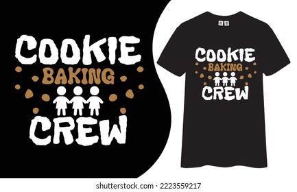 Diseño de camisetas de la tipografía de la tripulación de cocción.