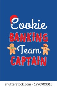 Equipo de Cookie Baking Capitán Vector de vacaciones Diseño gráfico para documentos e impresión
