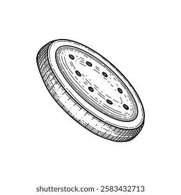 Cookie and biscuit doodle. Desserts, pastry, crackers, chocolate chip cookies in sketch style. Hand drawn vector illustration isolated on white background for your design