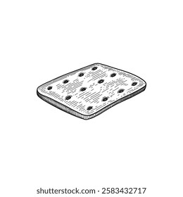 Cookie and biscuit doodle. Desserts, pastry, crackers, chocolate chip cookies in sketch style. Hand drawn vector illustration isolated on white background for your design