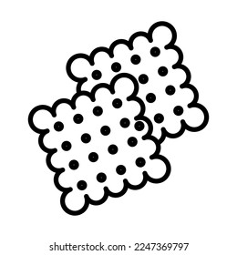 Cookie, Biscuit Icon Logo Design Vector Template Illustration Sign And Symbol Pixels Perfect