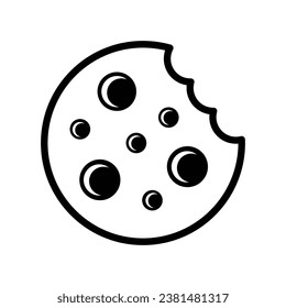 Cookie biscuit icon vector on trendy design