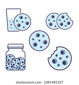 Cookie biscuit icon vector on trendy design