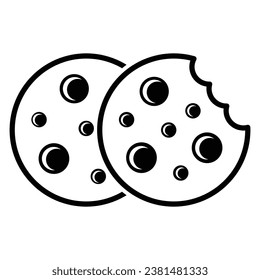 Cookie biscuit icon vector on trendy design