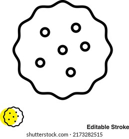 Cookie Biscuit Vector Line Icon
