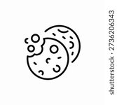 cookie bite icon sign vector