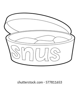 Cookie box icon. Outline illustration of cookie box vector icon for web