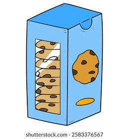 cookie box illustration hand drawn isolated vector