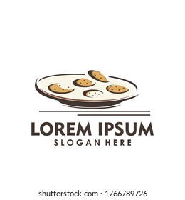 Logo-Design-Vorlage für die Marke Cookie, Logo für Lebensmittel, Emblem, Vektorgrafik-Vorlage