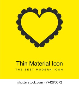 Cookie bright yellow material minimal icon or logo design