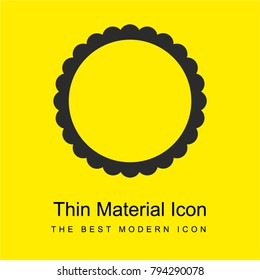 Cookie bright yellow material minimal icon or logo design