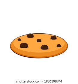 Vector de dibujos animados de Cookie. Vector de cookie sobre fondo blanco.