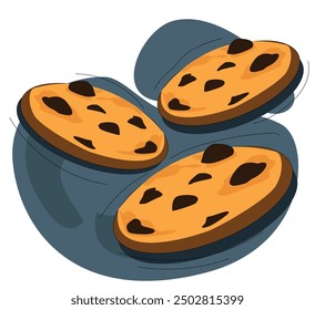 Galleta con Choco Chips. galletas crujientes con chocolate y nueces.