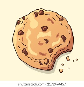 Cookie. Chocolate chip cookie. Cookies with chocolate drops