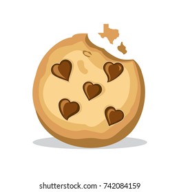 Cookie Chocolate Chip with Texas map as shards of cookie