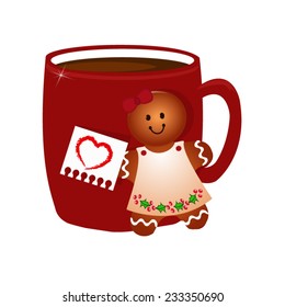cookie, coffee and love letter