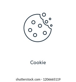 Cookie concept line icon. Linear Cookie concept outline symbol design. This simple element illustration can be used for web and mobile UI/UX.