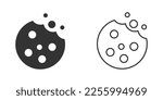 Cookie concept vector icons set 