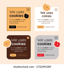 Cookie Consent Popup Design Templates svg