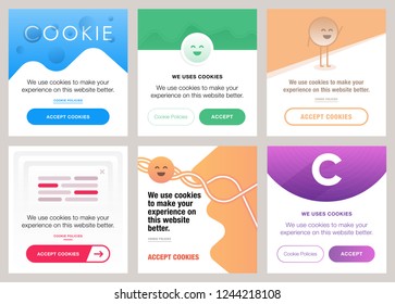 Cookie Consent Popup Design Vector Template svg