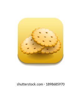 Símbolo del vector del logotipo de comida rápida de Cookie Cracker Estilo de diseño