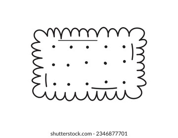 galletas aisladas en fondo blanco. galleta mordida. comida en casa, comida en una cafetería. ilustración vectorial
