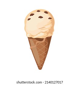 galletas y helados de crema sobre blanco