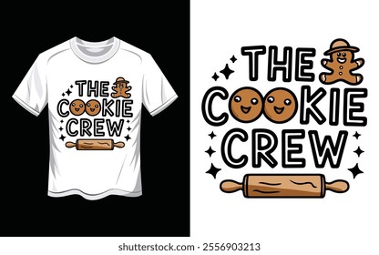 The cookie Crew t-Shirt Design Vector Illustration.