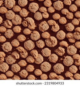 Migajas de cookie y gráficos vectores de caramelo líquido fondo de patrón de alimento realista