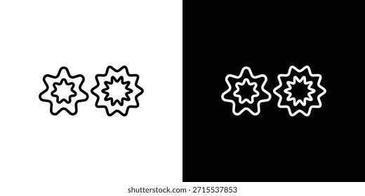Icono de cortador de galletas en diseño de línea. Iconos de trazo editables.