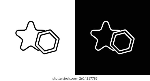 Cookie cutter icon outline collection for web design