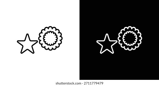Esquema del icono del cortador de galletas. Vector aislado pictograma para el Web