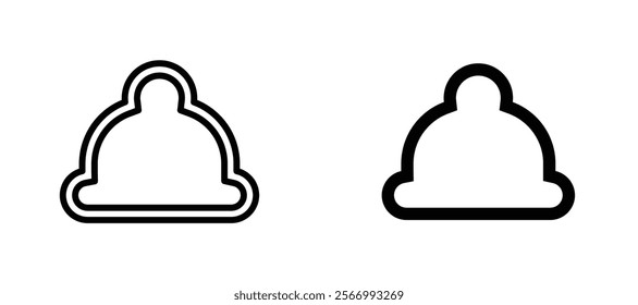Cookie cutter icons in outline and fill. vector illustration for ui.