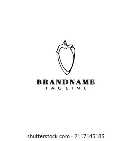 cookie cutter logo cartoon icon design template black modern isolated vector cute