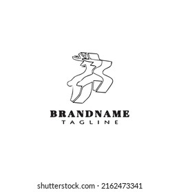 logotipo del cortador de cookies caricatura plantilla de diseño de icono negro vector aislado simple
