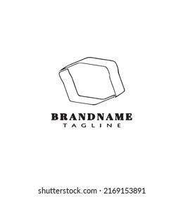cookie cutter logo cartoon icon design simple black modern isolated vector illustration