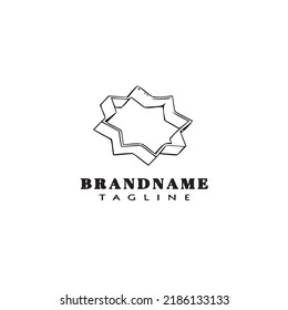 cookie cutter logo cartoon icon design template black modern isolated vector