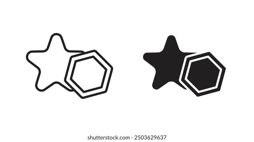 Cookie Cutter Vektorsymbol in Volumen und Umriss Stil