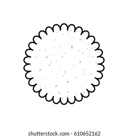 Cookie delicious snack icon vector illustration graphic design