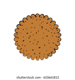 Cookie delicious snack icon vector illustration graphic design