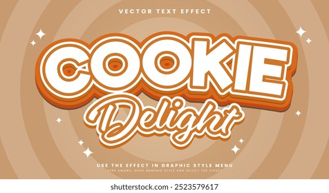 Cookie Delight modelo de efeito de texto editável estilo premium