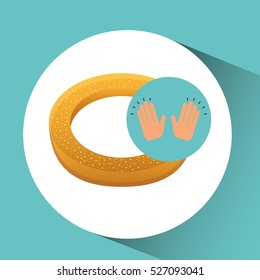 cookie dessert concept icon vector illustration eps 10