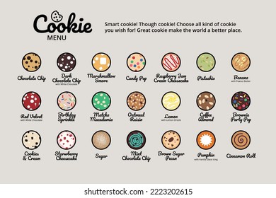 Cookie Dessert Menu Icon Pack