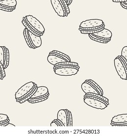 Cookie Doodle Seamless Pattern Background
