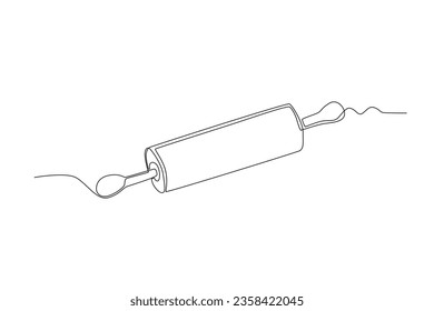 A cookie dough grinder. Cooking and kitchen tools one-line drawing