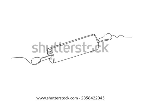 A cookie dough grinder. Cooking and kitchen tools one-line drawing
