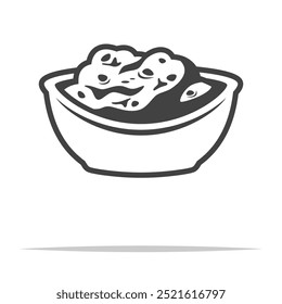 Cookie dough icon transparent vector isolated