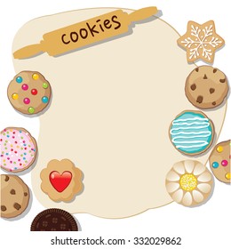 A cookie dough template